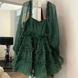 One Loved Babe Plus Size Green Tulle Dress